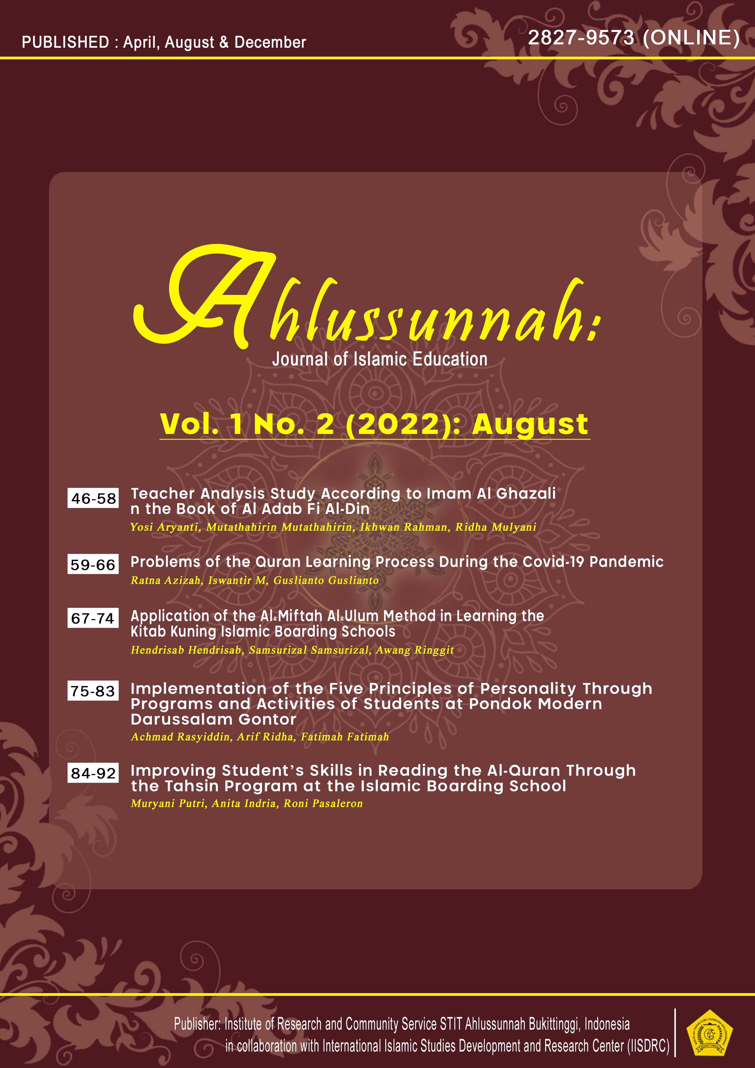 View Vol. 1 No. 2 (2022): August